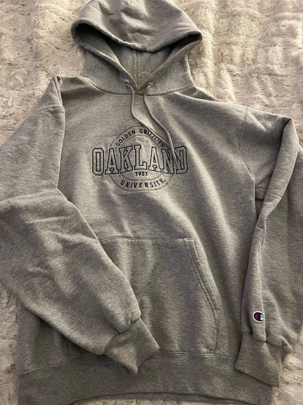 Champion Oakland University Gray Hoodie